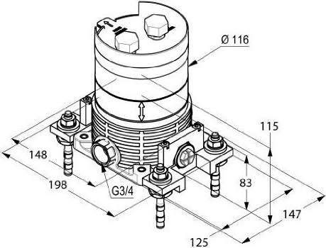 Скрытая часть Kludi 88088 - 1