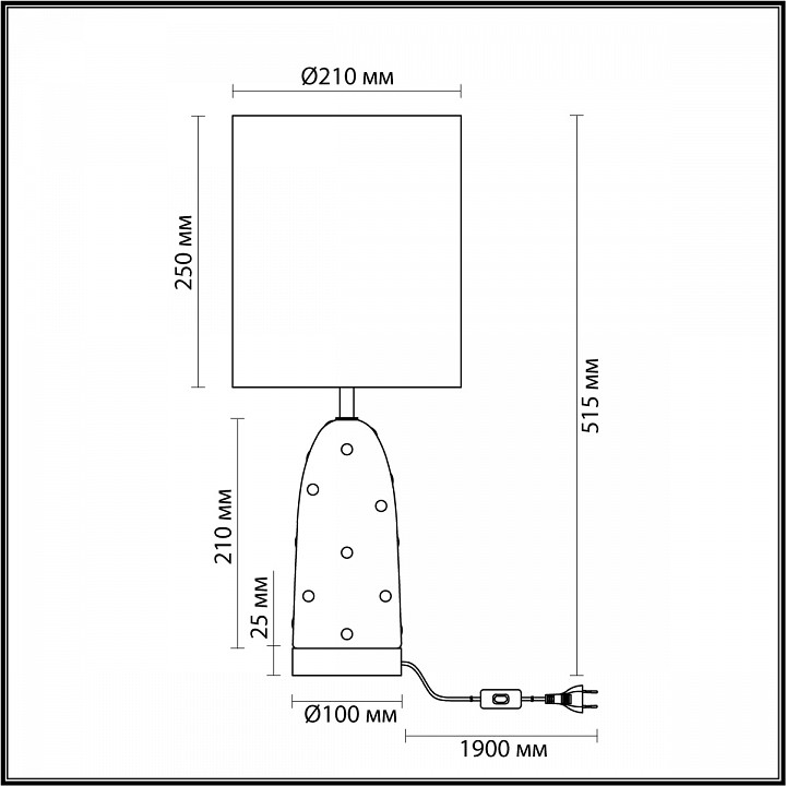 Настольная лампа декоративная Odeon Light Pollen 5423/1T - 3