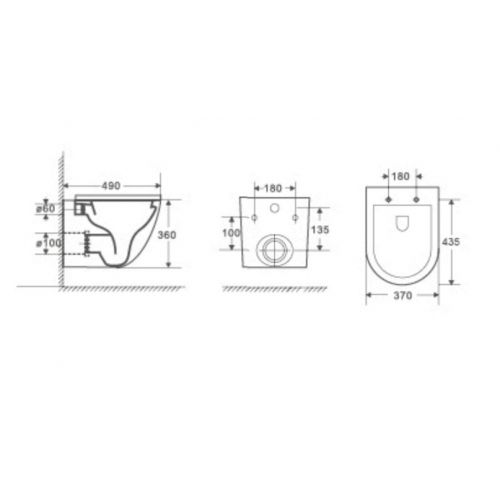 Комплект Weltwasser AMBERG 497 + MERZBACH 004 MT-GN + AMBERG RD-CR  10000006640 - 5