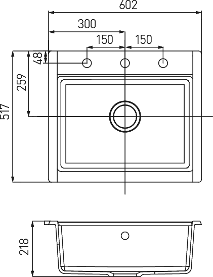 Мойка кухонная AQUATON Делия 60 графит 1A715232LD210 - 4