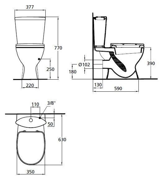 Унитаз-компакт Ideal Standard Oceane Junior W909001 с микролифтом - 2