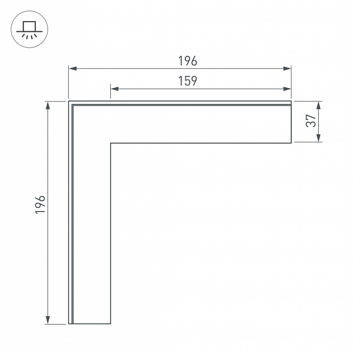 Коннектор L-образный внешний Arlight SL-Linia32-Fantom 030096 - 2