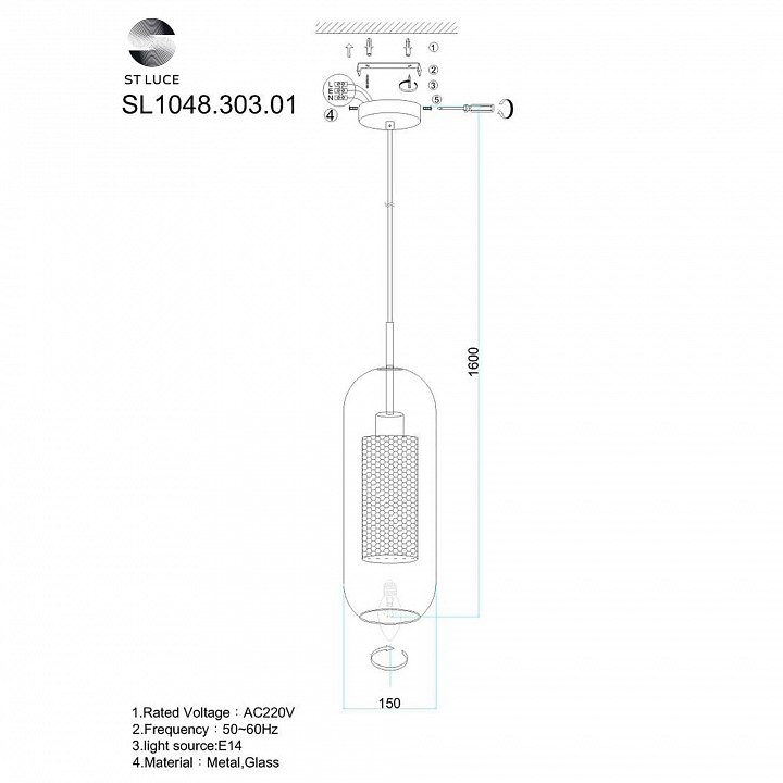 Подвесной светильник ST-Luce Gerrit SL1048.303.01 - 2