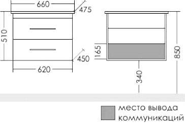 Комплект мебели Санта Вегас 65 белый - 11