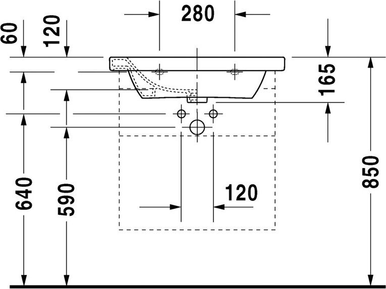 Подвесная раковина Duravit DuraStyle  2320650000 - 9