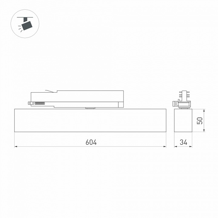 Трековый светильник Arlight LGD-FLAT-4TR-S605-25W Day4000 033696(1) - 3