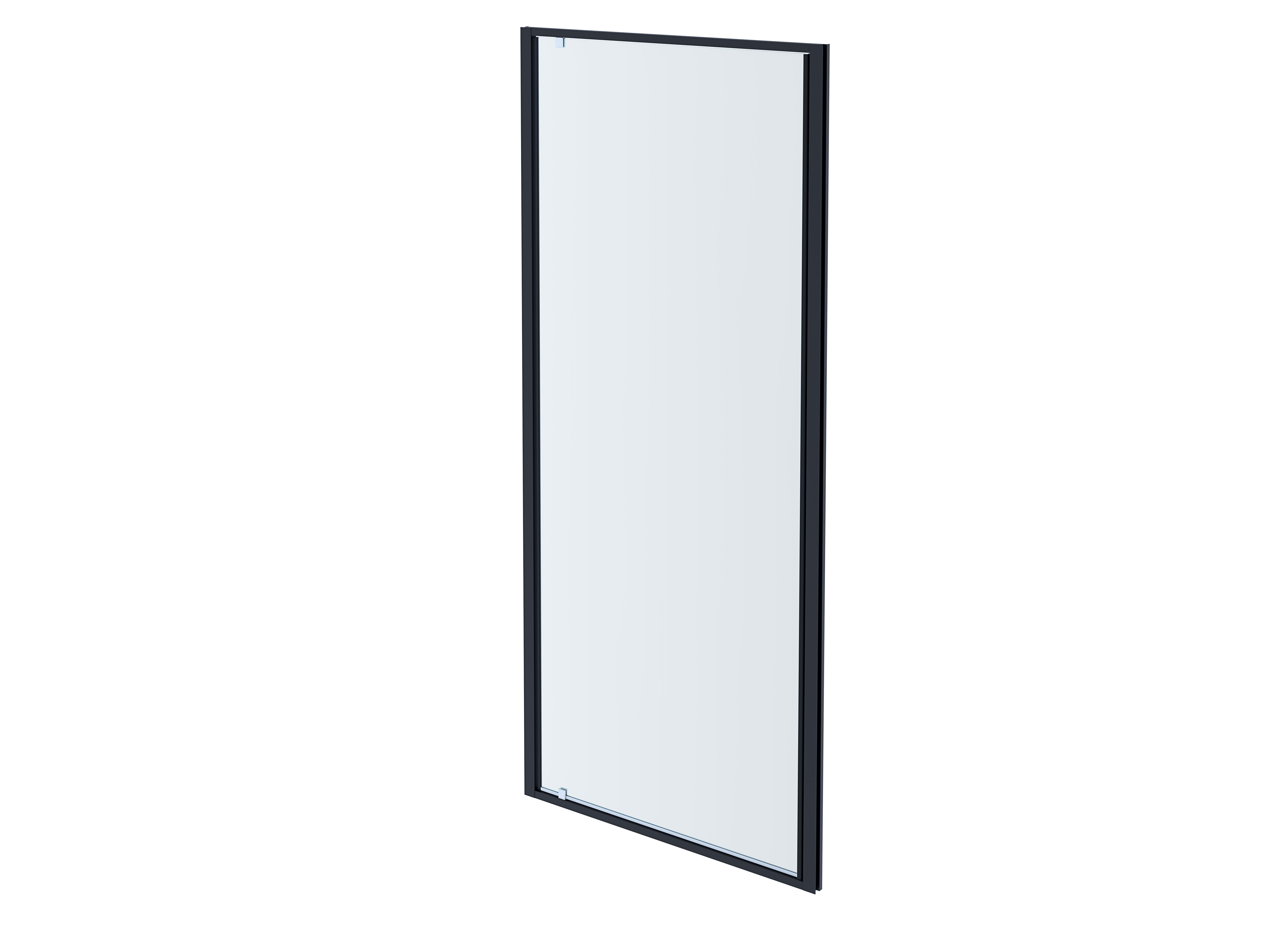AQ ARI PI 10020BL Душевая дверь, распашная 1000x2000 профиль черный, стекло прозрачное - 0