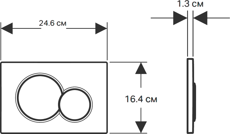 Кнопка смыва Geberit Sigma 01 лакированная, матовый хром 115.770.JQ.5 - 1