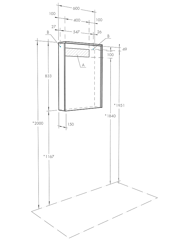 Зеркало-шкаф Aquaton Стоун 60 R с подсветкой светлое дерево 1A231502SX850 - 5