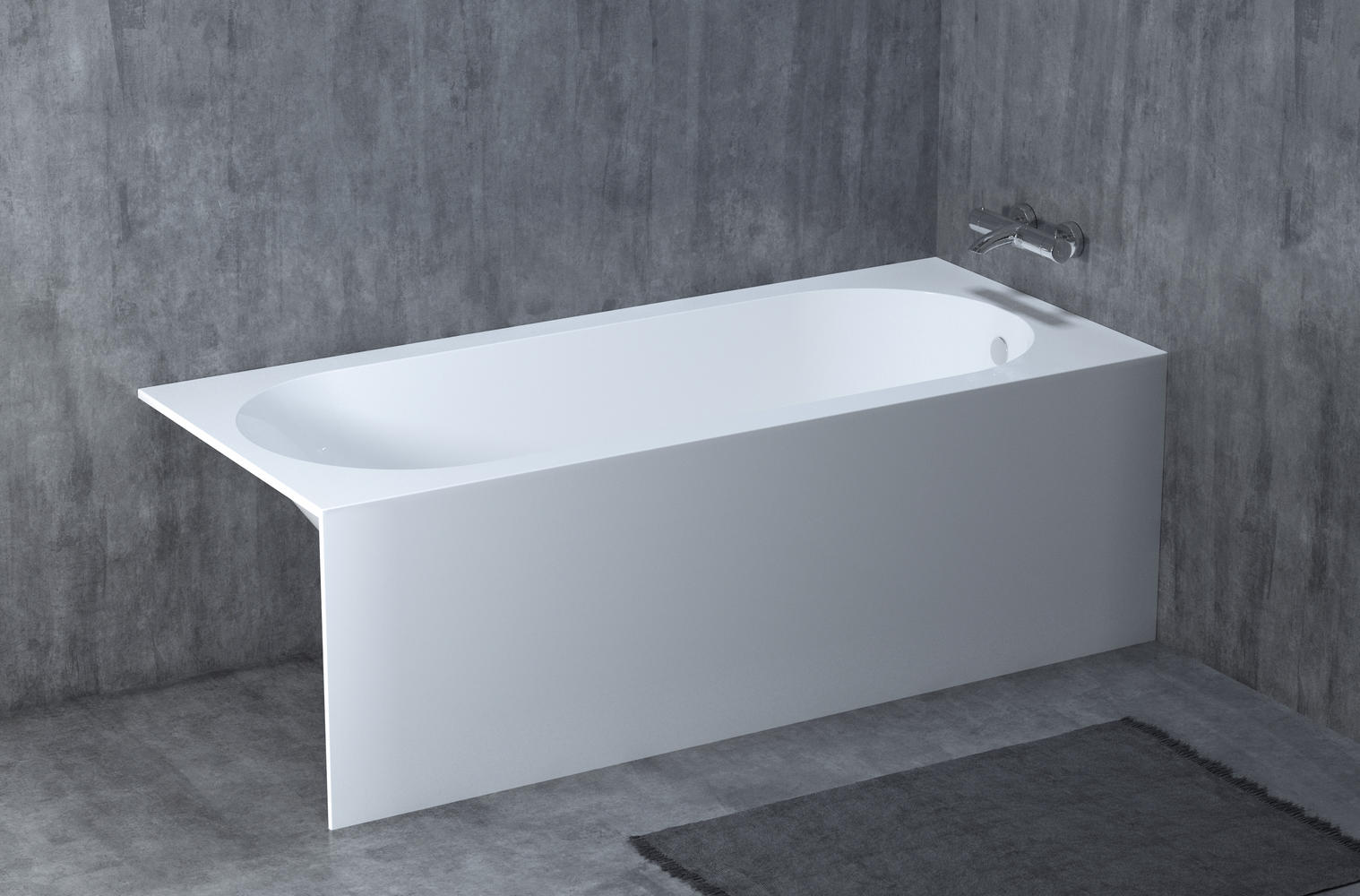 Ванна из искусственного камня Salini Ornella 170x75 102311MRH S-Sense, матовый, RAL снаружи - 5