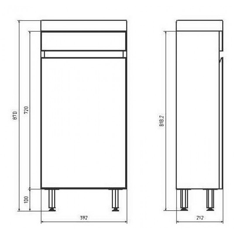 Тумба под раковину АСБ-Мебель Бари 40 напольная белый 9607 - 1