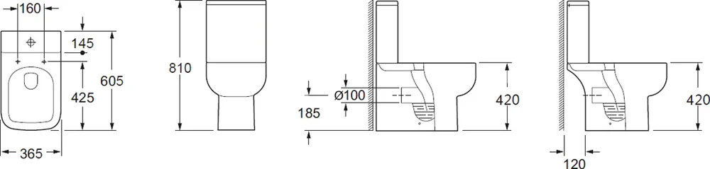 Чаша для унитаза-компакта BelBagno Aurora белый  BB8604CPR/SC - 5