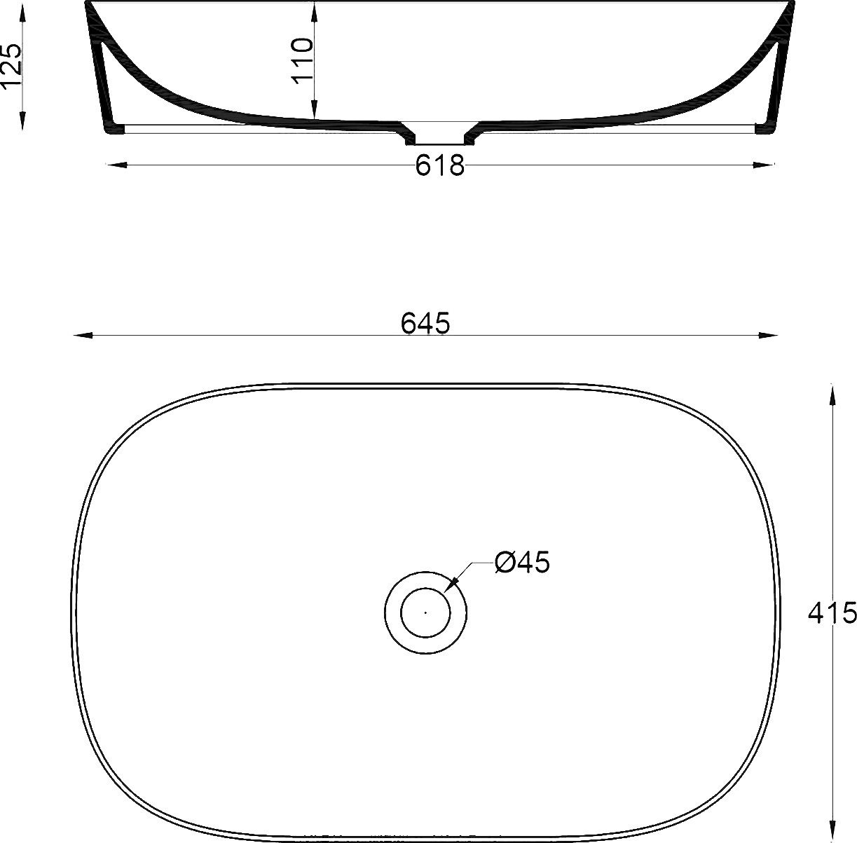 Накладная раковина ArtCeram Ghost 65 см  GHL002 01;00 - 4