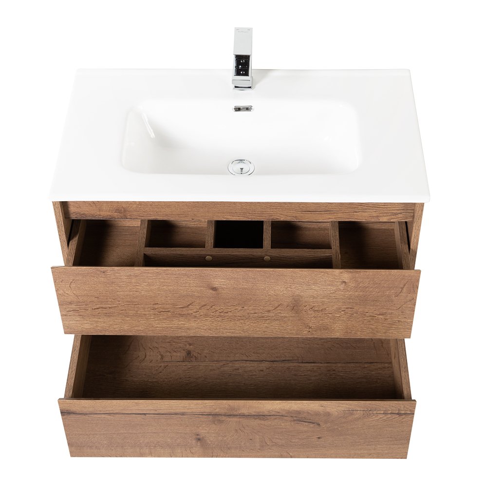 Тумба с раковиной BelBagno Kraft 80 темное дерево - 2