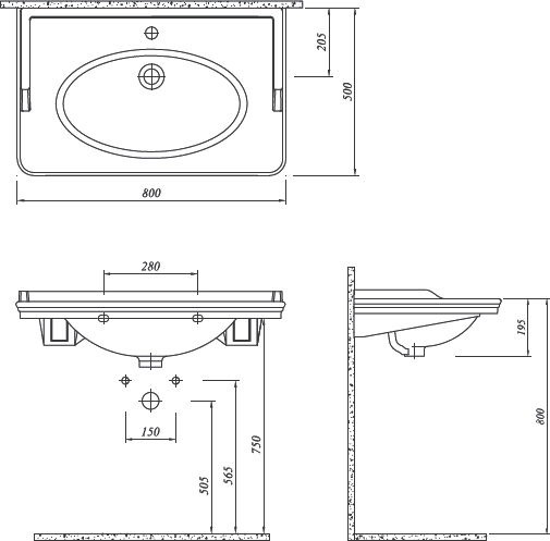 Тумба с раковиной Comforty Кремона 80, подвесная, латте 00-00001040 - 9