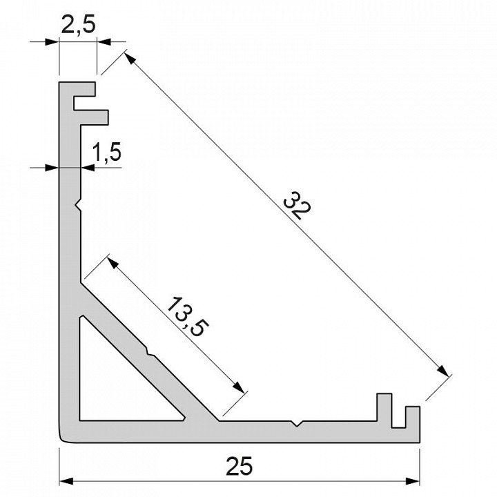 Профиль накладной Deko-Light AV-03-12 970434 - 2