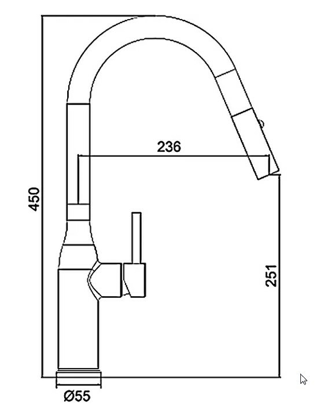 Смеситель для кухни Gappo оружейная сталь G4398-41 - 2