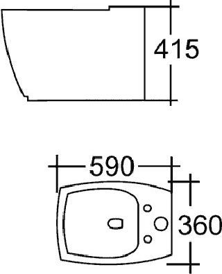 Биде напольное Cezares Flamingo CZR-612 - 1