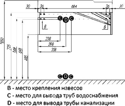 Тумба с раковиной Aquaton Сакура 80 белый-светлое дерево 1A2364K1SKW80 - 7