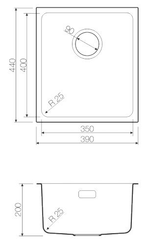 Мойка кухонная Omoikiri Tadzava 39-U AB латунь 4993078 - 1