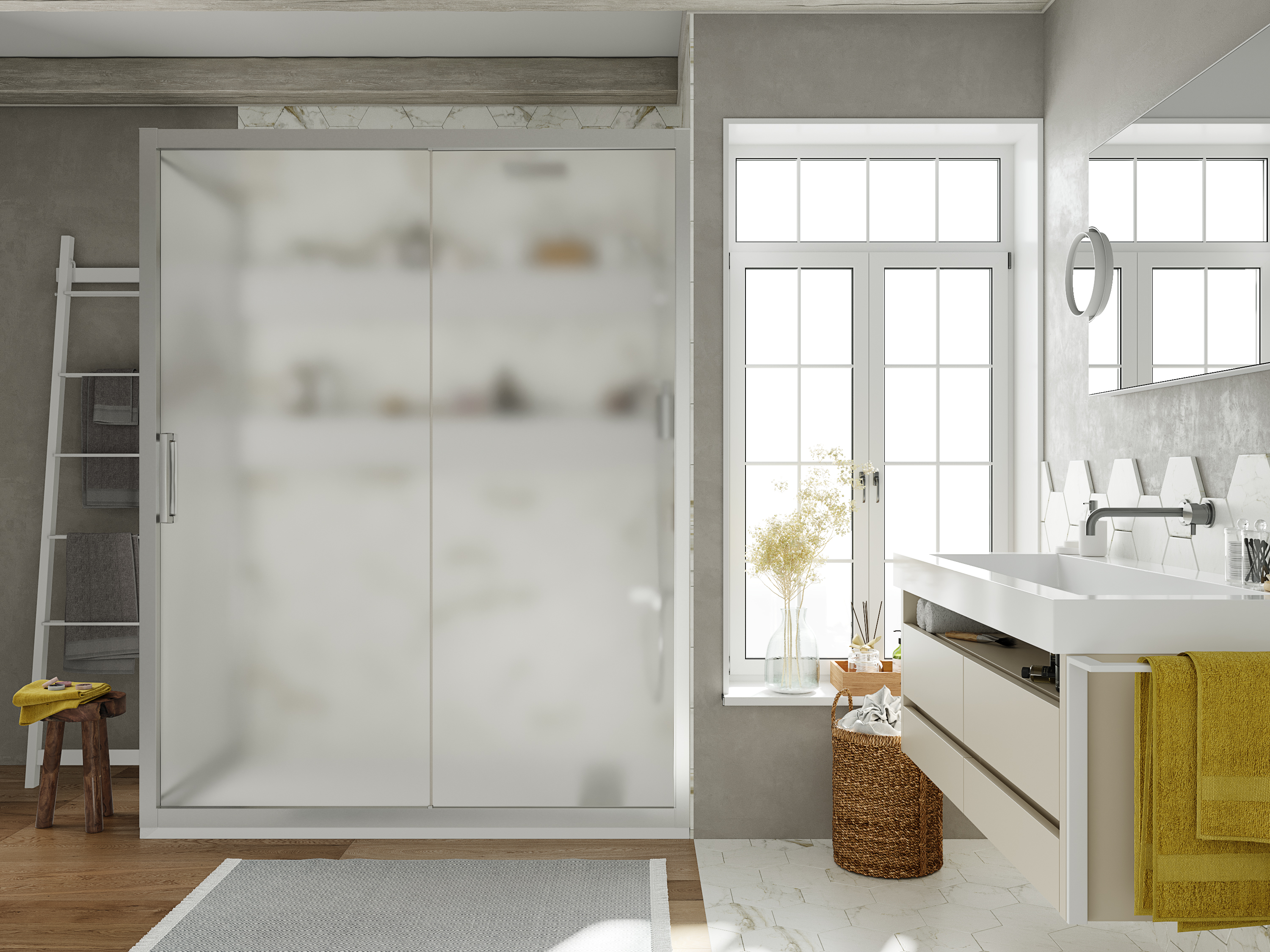 Душевой уголок STWORKI Эстерсунд DE019R90120200 120x90 см профиль хром матовый, стекло матовое, прямоугольный 3GW188TTKK000 - 1