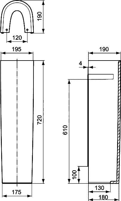 Подвесная раковина Ideal Standard Connect 19 см  E797301 - 2