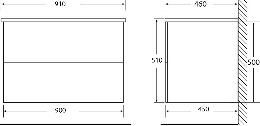 Тумба с раковиной BelBagno Kraft 90 rovere galifax bianco - 5