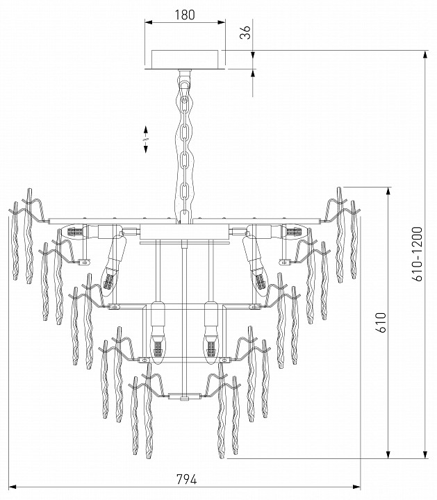 Подвесная люстра Bogate's Leaf 369 - 3
