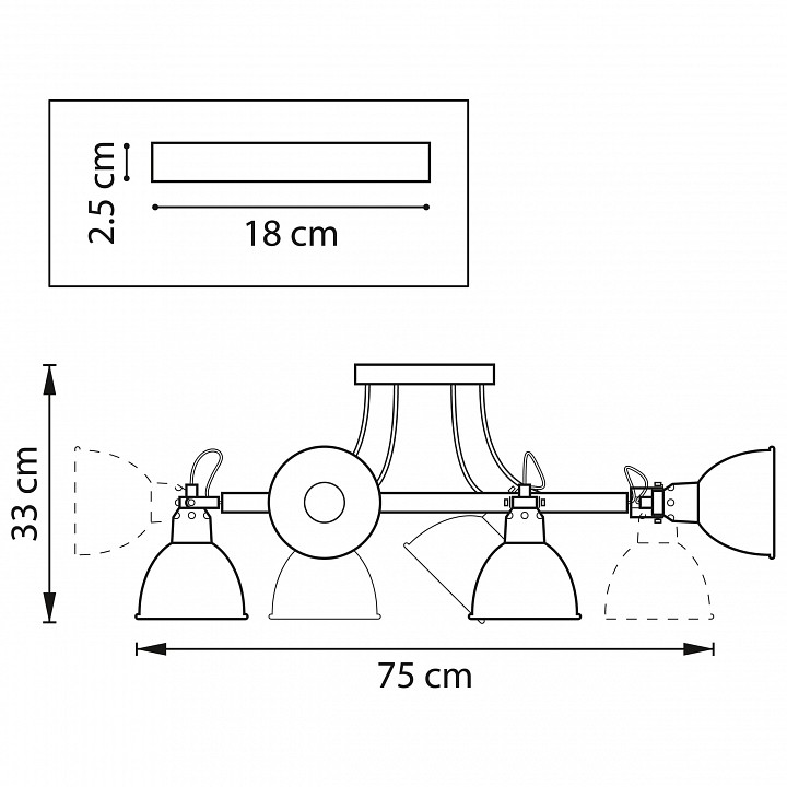 Люстра на штанге Lightstar Acrobata 761060 - 1