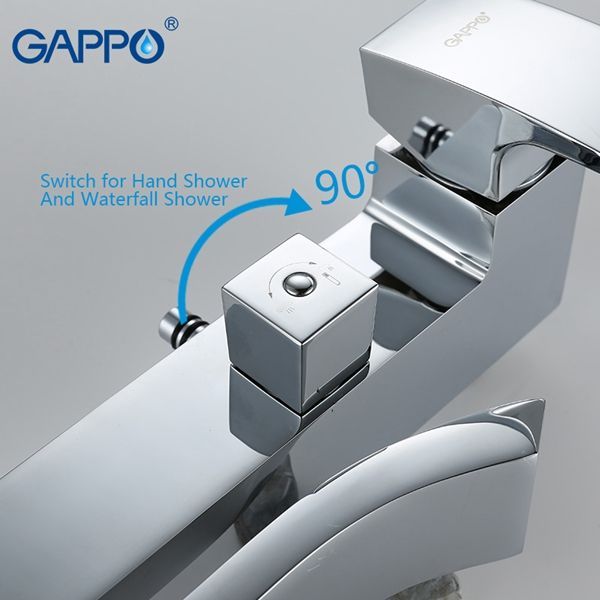 Душевая система Gappo, излив является переключателем на лейку хром G2407 - 5