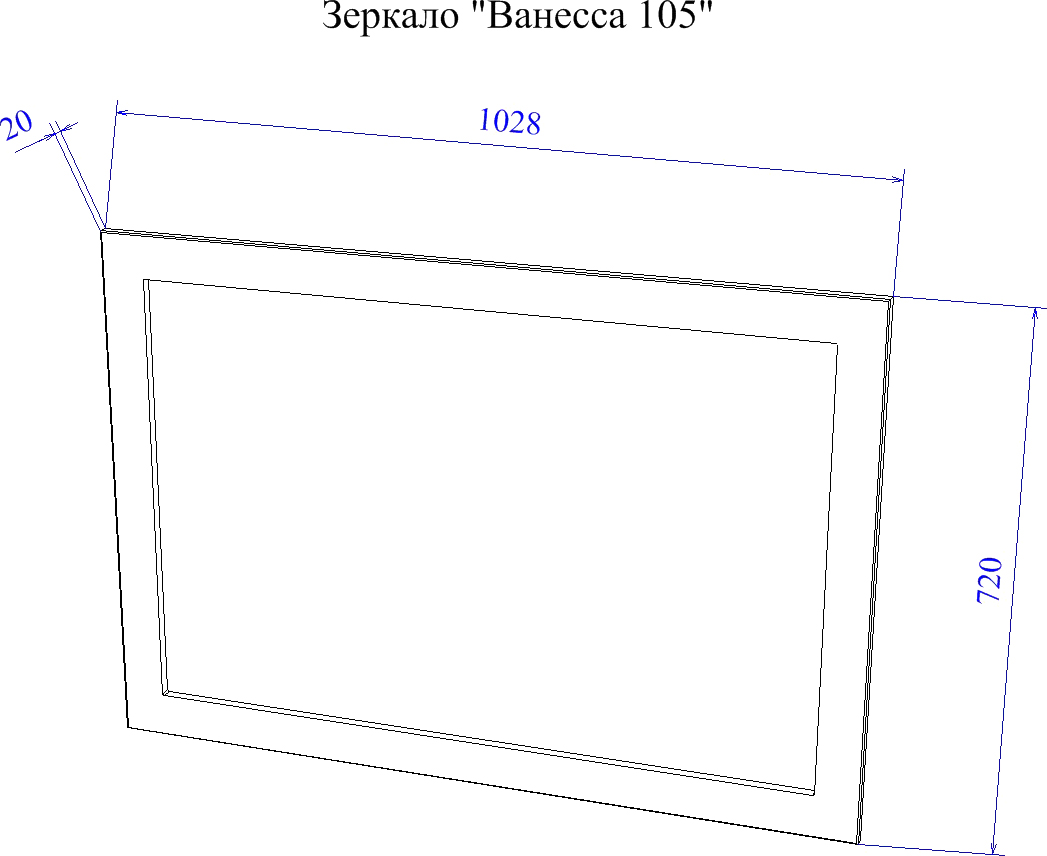 Зеркало Sanflor Ванесса 105 индиго C0002142 - 3