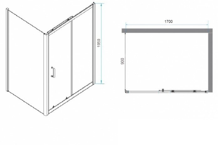Душевой уголок RGW Passage PA-74-1 170х90 профиль хром стекло прозрачное 4108741179-11 - 2
