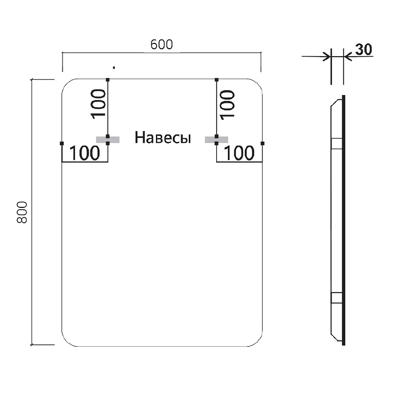 Зеркало Vincea 60х80 c подсветкой VLM-3MA600 - 1