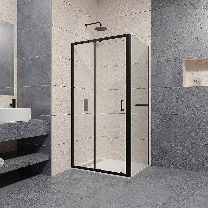 Душевой уголок RGW Passage PA-74-1B 120x100 профиль черный стекло прозрачное 4108741120-14 - 1