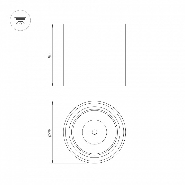 Потолочный светодиодный светильник Arlight SP-Salt-R75-8W Day4000 039376 - 2