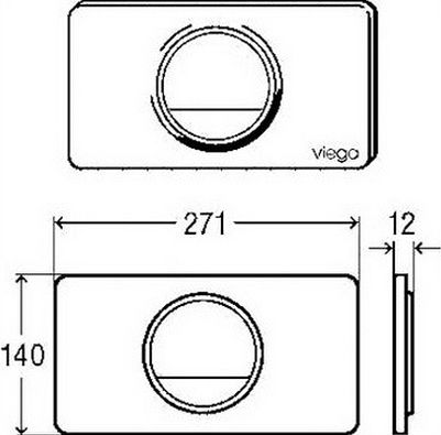 Кнопка смыва Viega Visign for Style 13 654498 белая - 1