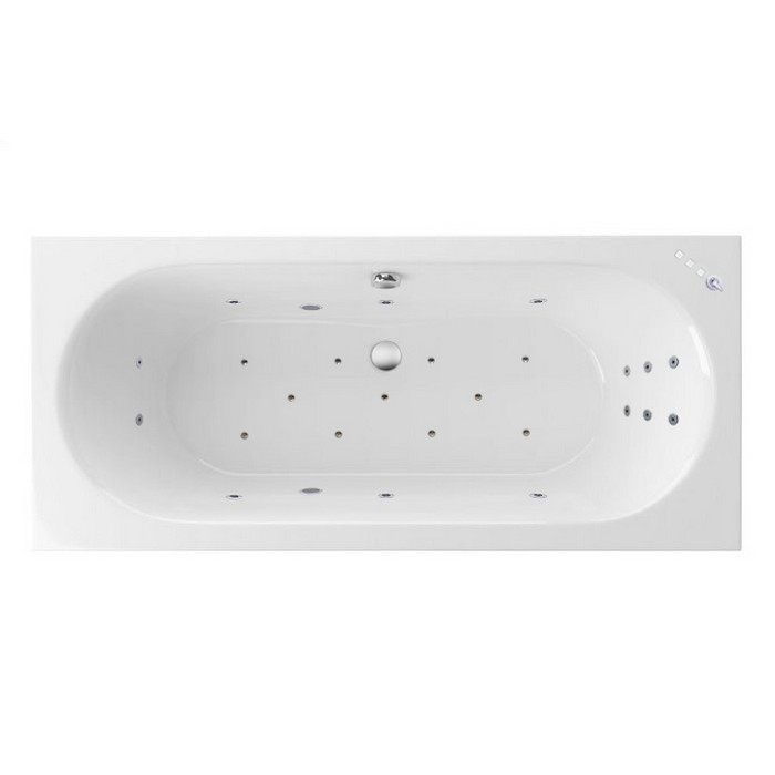 Ванна акриловая Excellent Oceana Slim Ultra 180х80 с гидромассажем белый - хром WAEX.OCE18S.ULTRA.CR - 0
