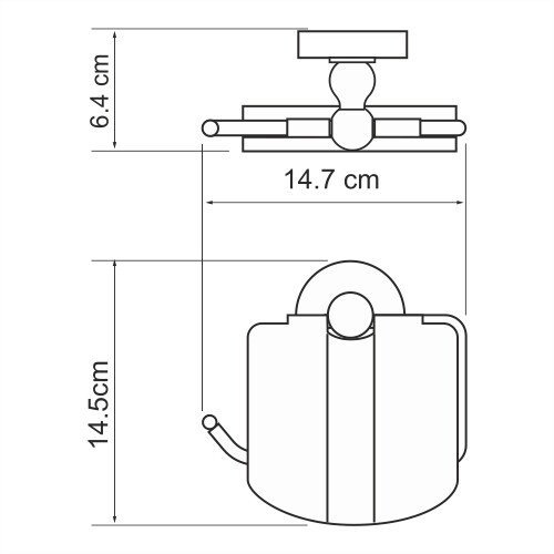 Aland K-8525 Держатель туалетной бумаги с крышкой - 1