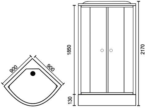 Душевая кабина Royal Bath RB90HK6-WС-CH - 6