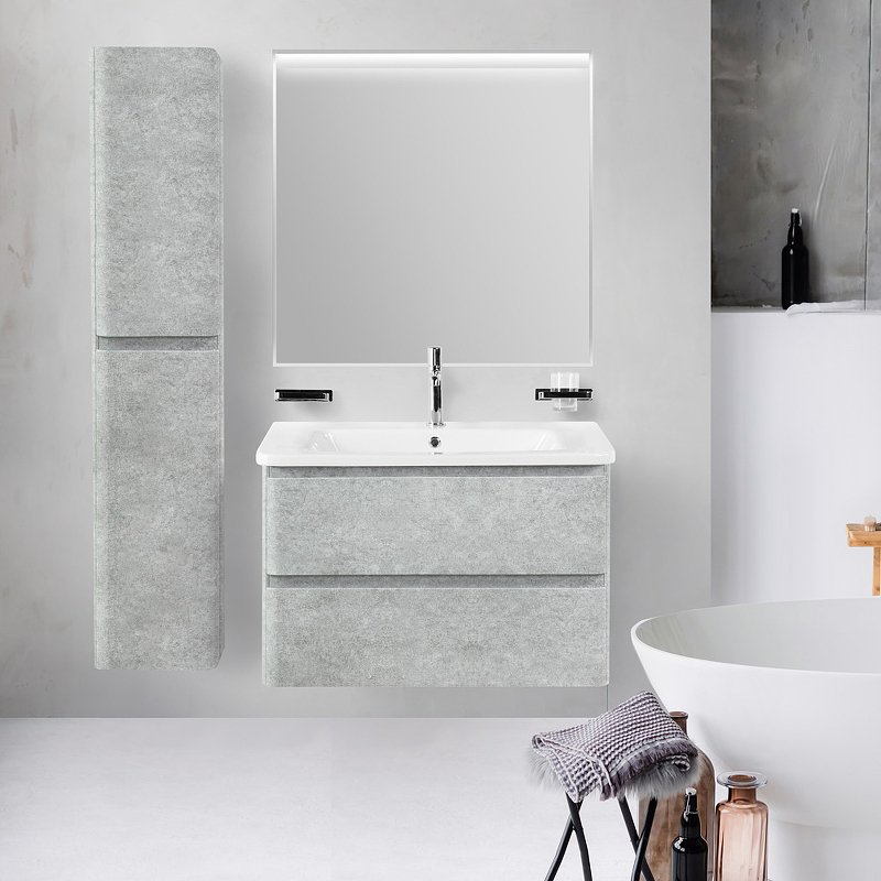 Тумба с раковиной BelBagno Albano 80 серый не - 7