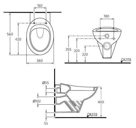 Подвесной унитаз Ideal Standard Avance  W707401+K703101 - 2