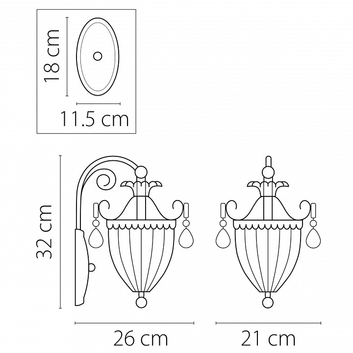 Бра Osgona Schon 790614 - 1