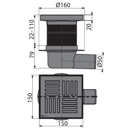 Душевой трап AlcaPlast   APV5211 - 1