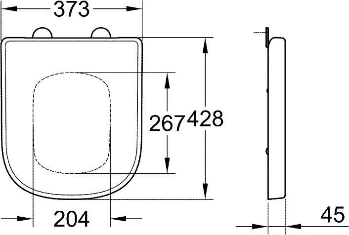 Чаша для унитаза подвесного Grohe Euro Ceramic компактный 3920600H - 5