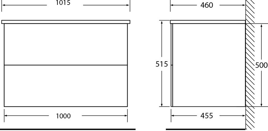 Тумба с раковиной BelBagno Etna 100 rovere bianco - 3