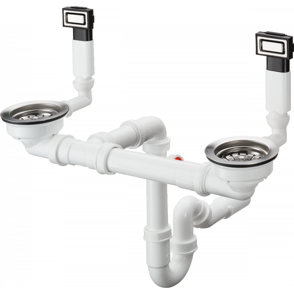 Слив-перелив для кухонной мойки Hansgrohe D15-10 с ручным управлением нержавеющая сталь 43922800 - 0