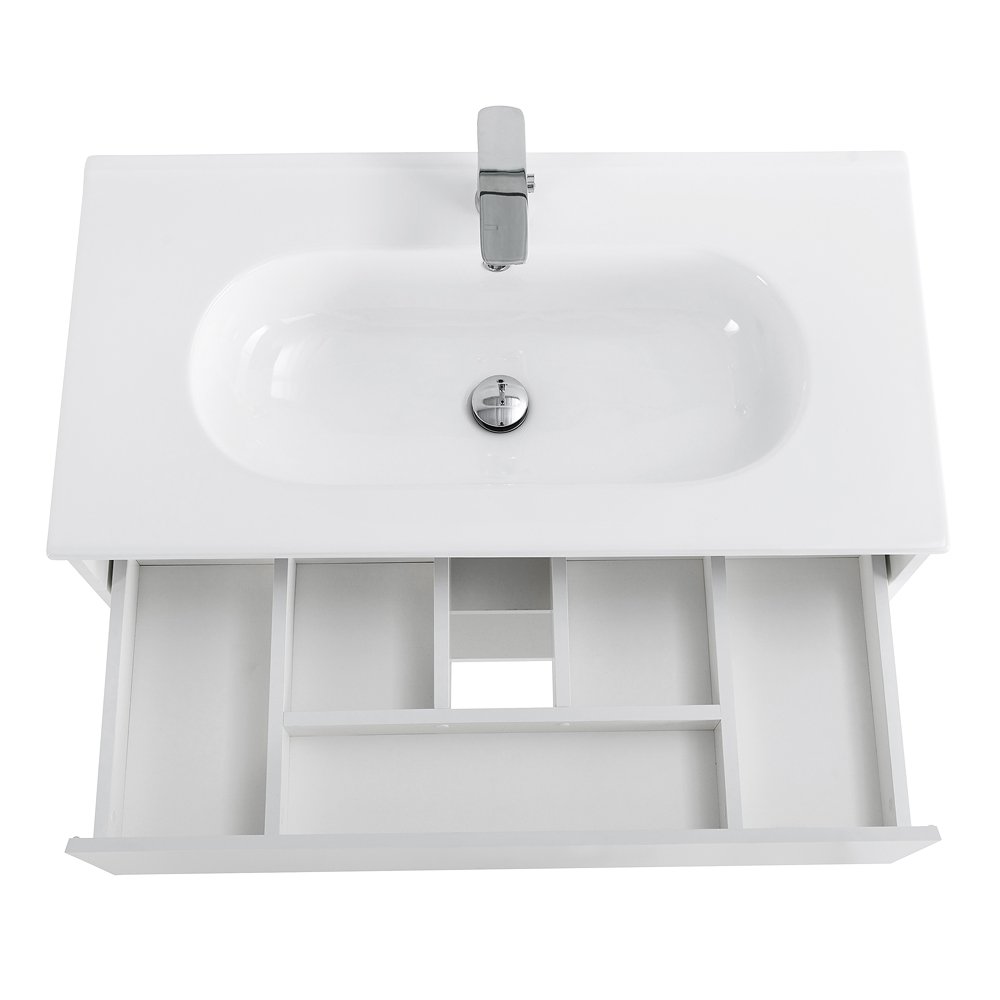 Комплект мебели BelBagno Kraft 90 белый матовый - 3