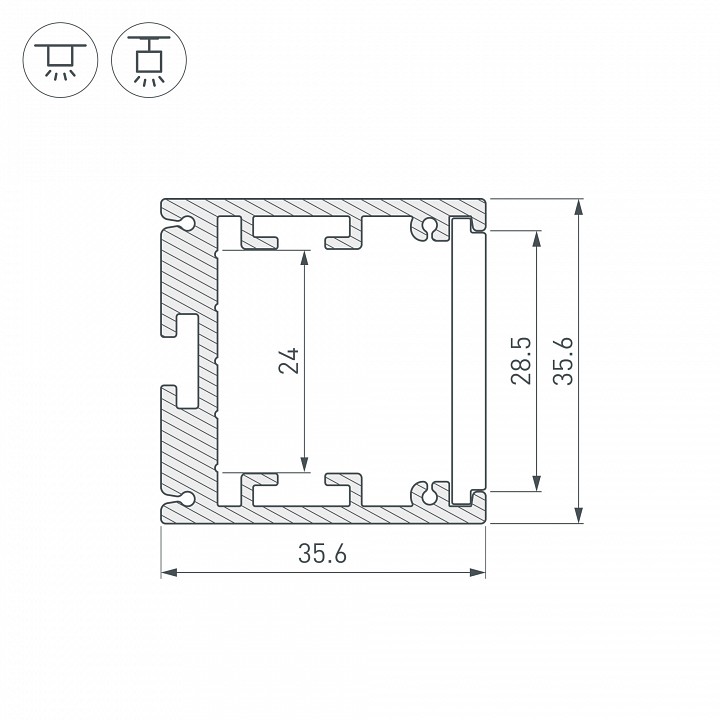 Профиль Arlight SL-ARC-3535-D1500-W90 SILVER (1180мм, дуга 1 из 4) 026598 - 4