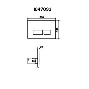 Кнопка смыва AM.PM Pro S I047031 матовый никель - 2