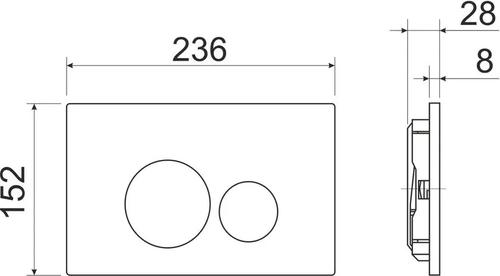 Комплект подвесного унитаза с инсталляцией Ceramica Nova Metric с кнопкой Round черной матовой CN3007_1001B_1000 - 8